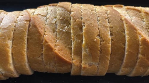 Sliced White Bread Black Background