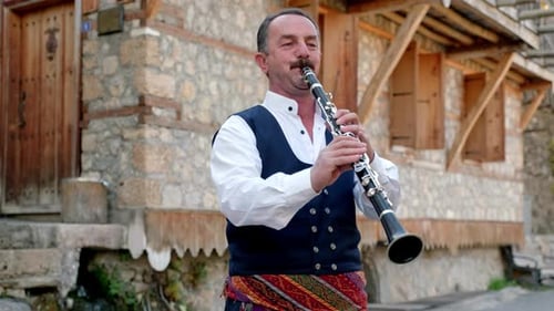 Male Musician Playing, Nostalgic Melodies