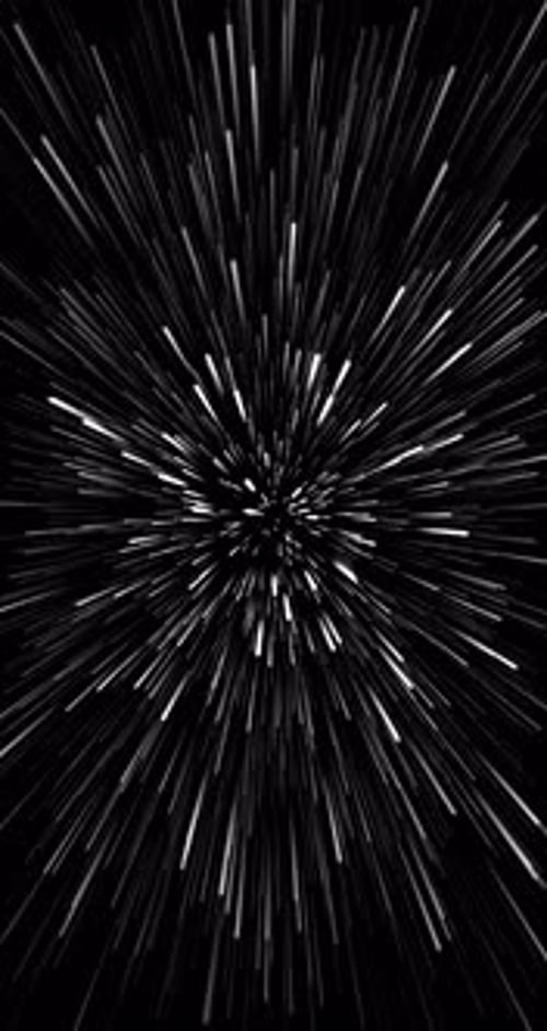 White Starfield Light Speed Warp Effect Animation