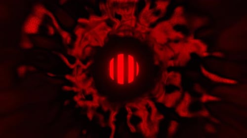 Red Fantasy Portal With A Glowing Spherical Artifact Background Vj Loop In 4K