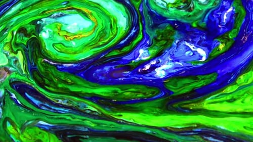 Abstract Swirling Background with Blue and Green Hues