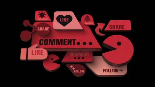 Vintage Style Social Icons Cluster