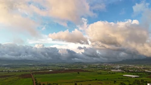 Cloud Movement Hyperlapse Across Rural Mexico