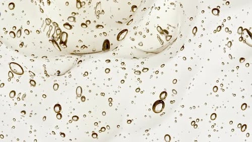 Close Up of a Bubbling Transparent Fluid
