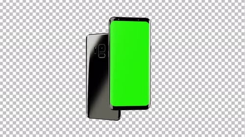 Green Screen Smartphone with Tranparent Background a