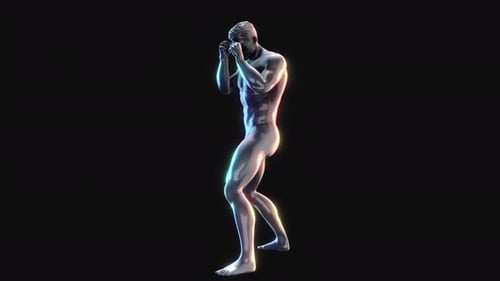 Animated 3D Male Boxer Fitness Model Loop