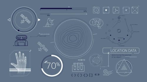 Animation Of Infographics About Satellite Internet And Geolocation On Alpha Channel 4K