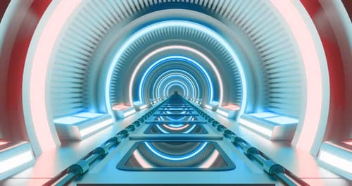 Neon Sci Fi Hallway Loop Motion