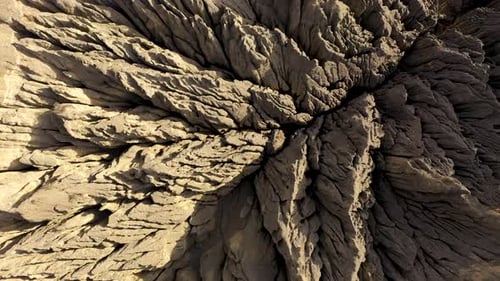 Drone View of Arid Rock Formation
