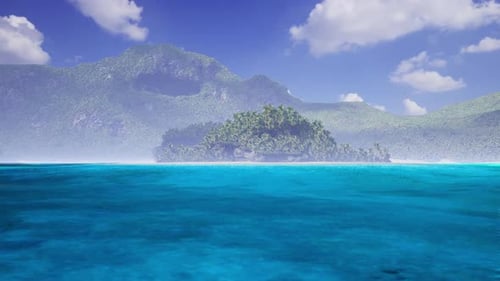 Tropical Island Ocean Journey Background