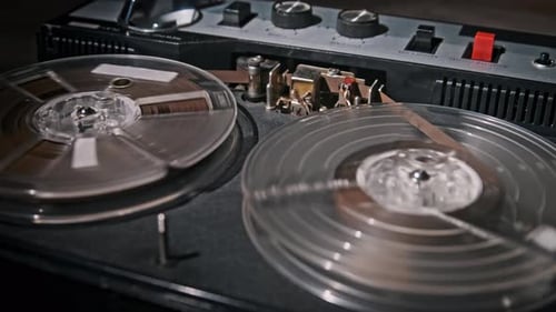 Reel to Reel Tape Recorder in Operation