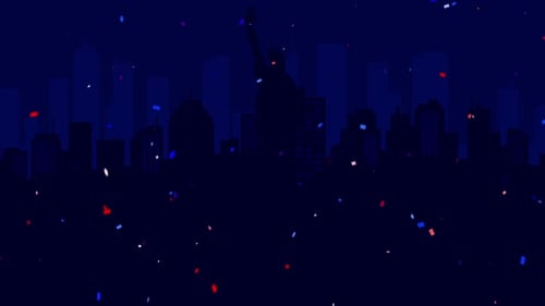 USA Background With Confetti On Background