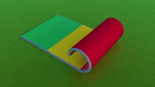 Striped Flag Unfurl Reveal Animation