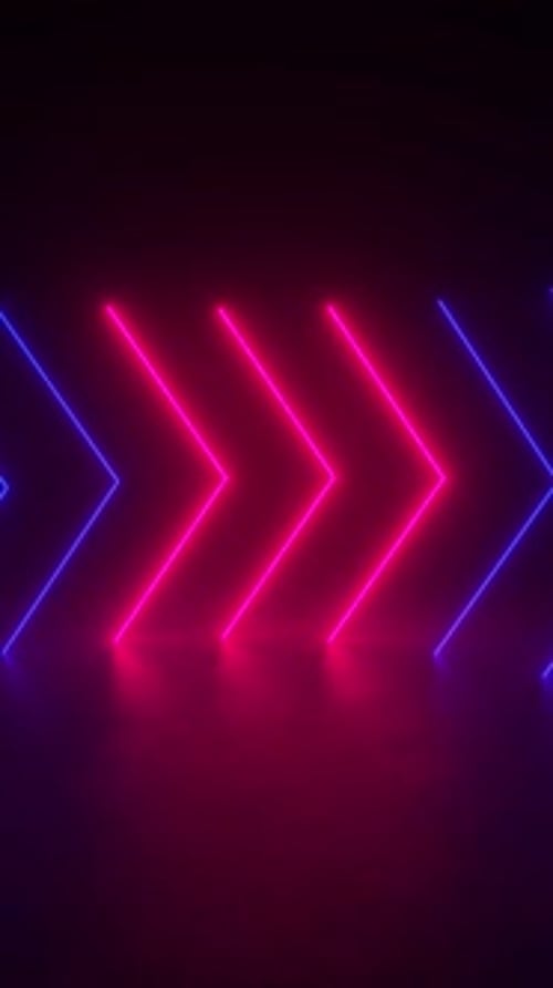 Abstract Neon Glowing Lines Looping Background