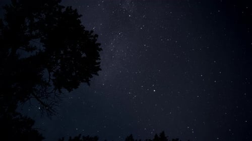 Timelapse of night sky and milky way