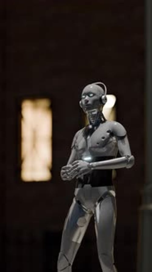 Humanoid Robot Walking City Street Blends in Like Everyday Citizen