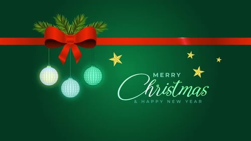 Merry Christmas and Happy New Year Elegant Holiday Greeting Animation
