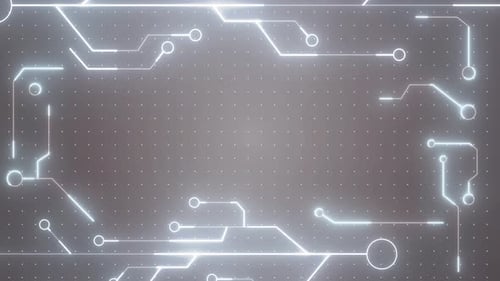 Abstract laser lines glow neon white tone technology style.