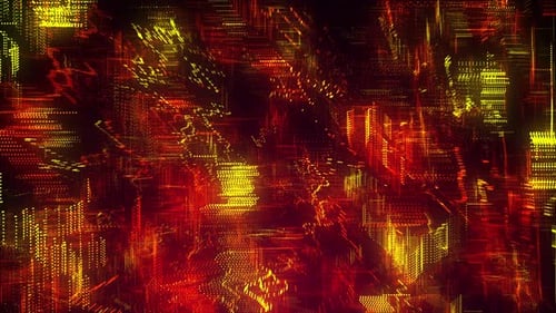 Abstract Glowing Digital Network Data Flow Loop Background