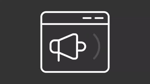 Online webinar white line animation