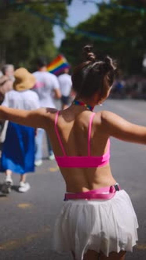A Vibrant Celebration Taking Place at the Pride Parade Featuring Joyful Energy and Colors
