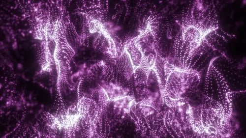 Abstract Glowing Particle Waves Background Loop