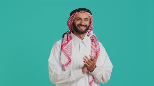 Muslim Guy Showcasing Proud Expression