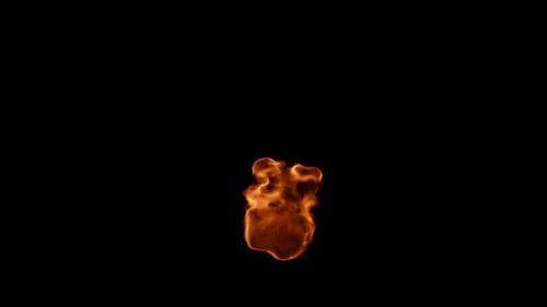 Fluid Rising Fire Flame Element Animation