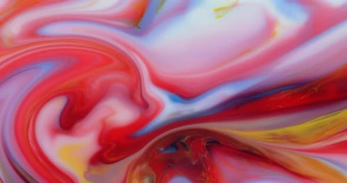 Colorful Abstract Background with Swirling Paints