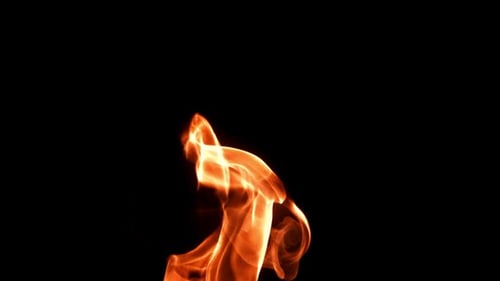 Fire and Flames on a Black Background Filmed on a Highspeed Camera at 1000 Fps