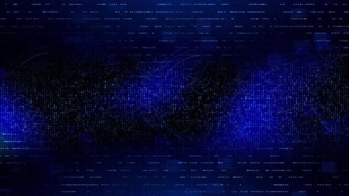 Futuristic Digital Technology Background Loop with Glowing Dots