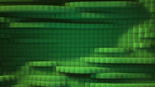 Green Cubic Abstract Background