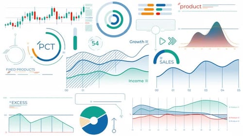 Collection of Animated Charts and Infographics Elements