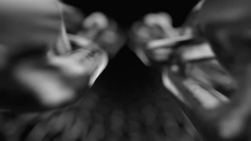 Camera movement between chain links. Unique link in the chain. Get rid of weakness. Symbol of streng