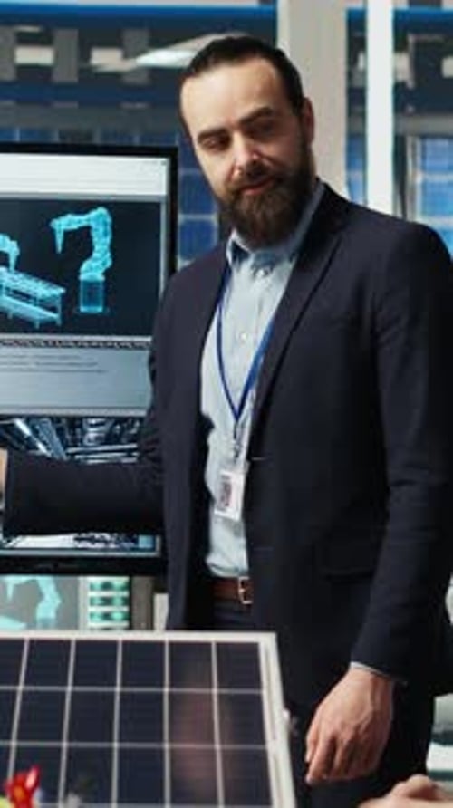 Vertical Video Factory Research and Development Team Analyzes Solar Cell Prototypes