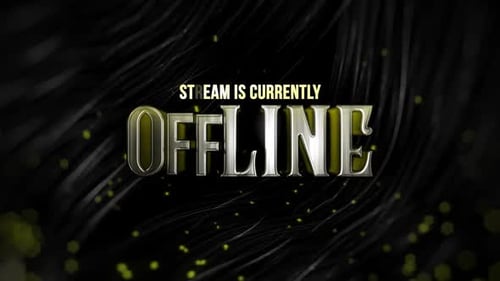 Livestreaming Offline In Metallic Title Style Animation Yellow Theme