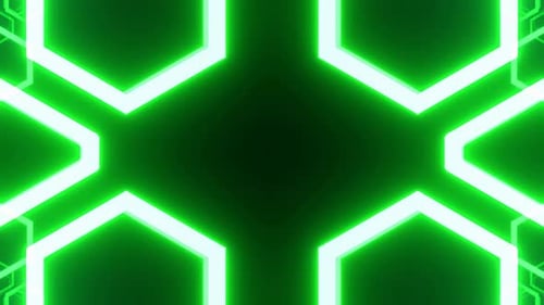 Green Minimal Geometric Light Flashes Pattern Background Vj Loop In 4K