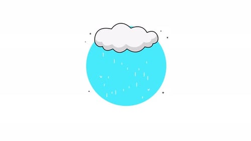 4k Cloud and Rain Animation Video