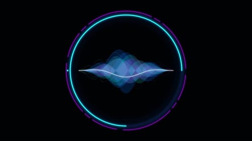 Ai Voice Assistant Waveform Visualizer Loop 4k