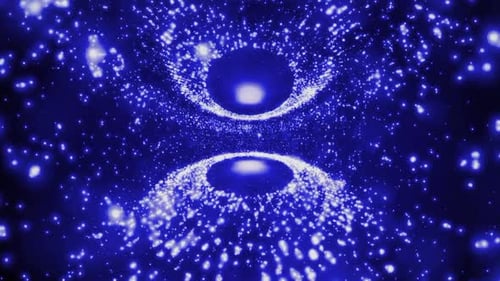 Abstract Blue Particle Tunnel Loop Background