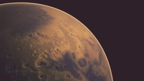 Unglaublicher Sonnenaufgang auf dem Planeten Mars