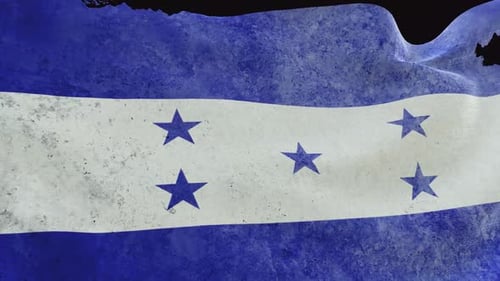 Distressed Honduras Flag Waving Seamless Loop