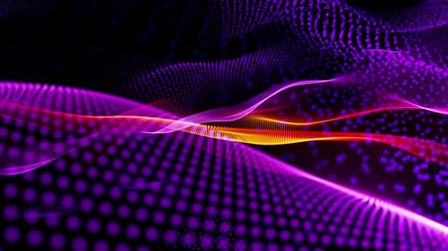 Colorful Particles Wave Flow Background Loop V2