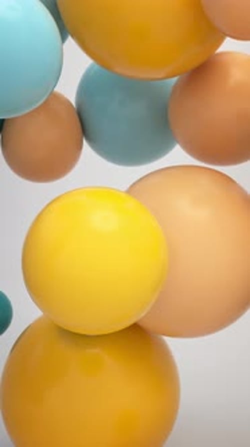 Bunte schwebende Bälle Vertikale Animation