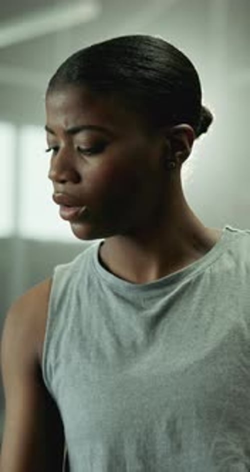 Black woman, fitness or weightlifting with dumbbells in gym for muscle gain, training or workout