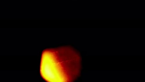 Glitch Effect Fiery Orange Light Leak Overlay