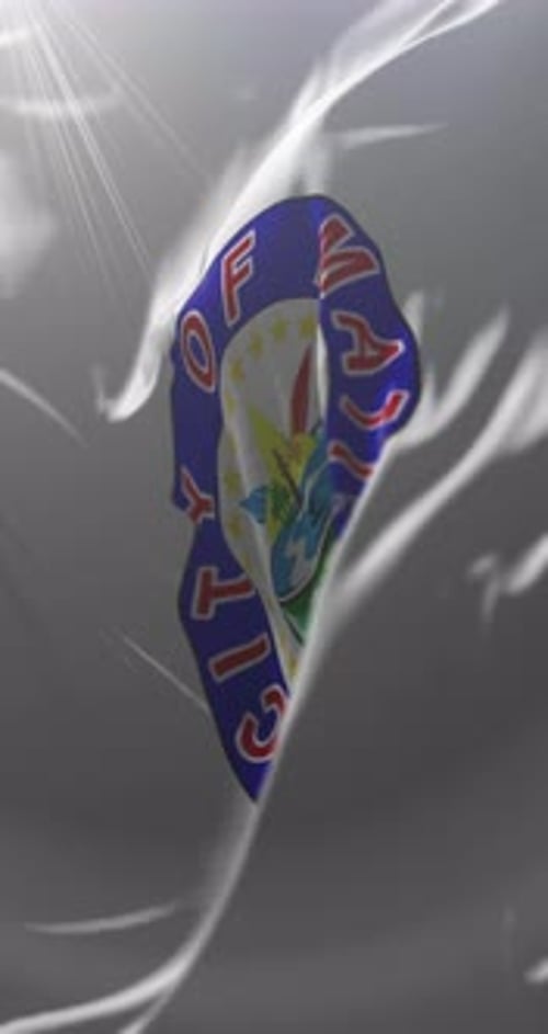 Dynamic Badge Reveal with Flowing Fabric Animation