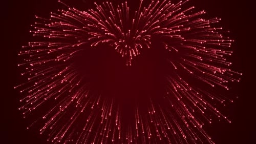 Radiant Heartburst in Red Light Particles