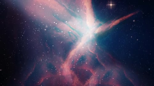 Dynamic Colorful Space Nebula with Stars Animation