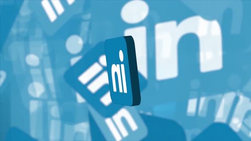 Modern 3D LinkedIn Logo Rotating Animation for Corporate Content